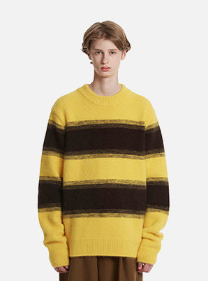 [STYLIST &amp;P!CK] TRUNKPROJECT Angora Stripe Knit Sweater
